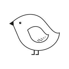 Vector illustration of cartoon bird. Bird logo. Bird icon.