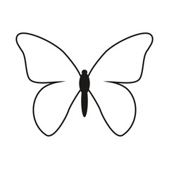 Vector illustration of a butterfly. Butterfly icon.