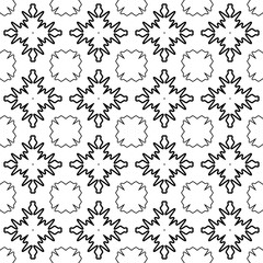 Fototapeta premium Abstract thin line seamless pattern. Linear ornamental geometric background. Wrapping paper. Vector illustration. 