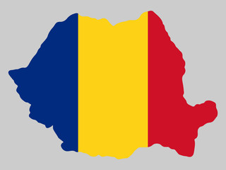 Romania Map flag Vector illustration Eps 10