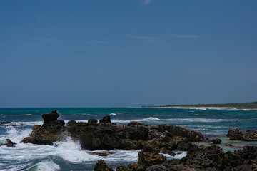 Fototapeta na wymiar Playa al horizonte 