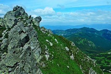 Slovakia-view from the path from Dumbier peak in Low Tatras