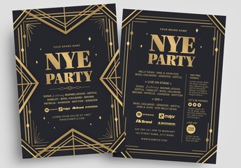Art Deco Party Flyer Layout