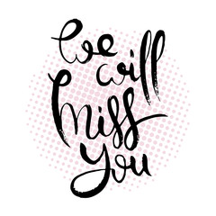 Hand lettering grunge card with textured handcrafted doodle letters in retro style