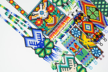 Beads art made by Huichol tribe in Mexico