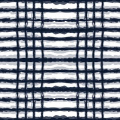 Indigo Striped Vector Seamless Pattern.