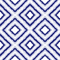 Fototapeta premium Indigo Striped Vector Seamless Pattern.
