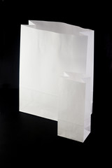  two white eco paper bags for products
