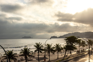 praia no final de tarde