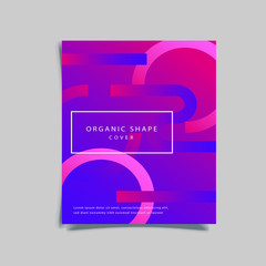 Cover design template for annual report. Abstract modern vector illustration. Cover presentation on a4. Abstract presentation templates. Flyer text font. Ad flyer text. White a4 brochure cover design