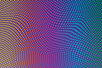 Vector halftone gradient effect. Vibrant abstract background.