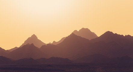 pattern mountain range in the desert