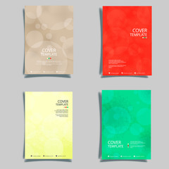 Cover design template for annual report. Abstract modern vector illustration. Cover presentation on a4. Abstract presentation templates. Flyer text font. Ad flyer text. White a4 brochure cover design