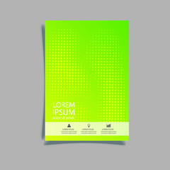 Cover design template for annual report. Abstract modern vector illustration. Cover presentation on a4. Abstract presentation templates. Flyer text font. Ad flyer text. White a4 brochure cover design