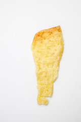 Gebackener knuspriger Käse Scheibe Chip isoliert