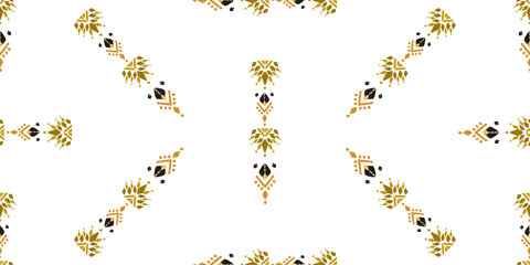 ikat color etnical tribal hand - drawn pattern navajo motif for packing, wallpaper, batik