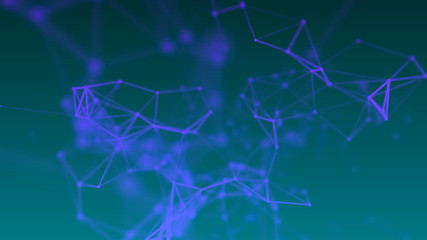 Abstract graphic design. Network connection background. 3d rendering.