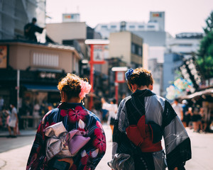 Fototapeta premium Japanese kimonos