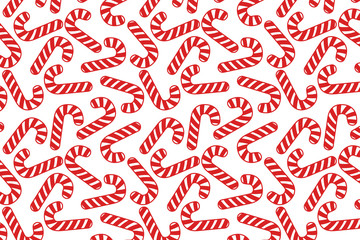 Vector background for Christmas from candy canes.