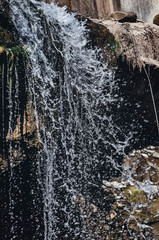 Close-up of waterfall photographed on high speed of 1/4000 seconds