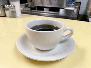 Coffee on a diner counter
