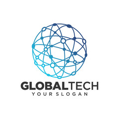 Global Tech Logo Design Template
