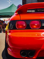 Red orange racing japan car