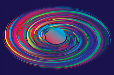 Dotted Halftone Vector Spiral Color Pattern or Texture with hexagons