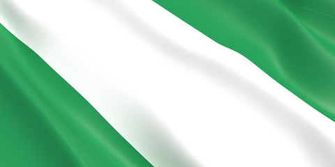 Nigeria flag 3d