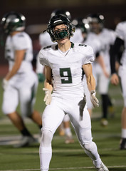 Fototapeta premium Action photos of football players making amazing plays during a football game