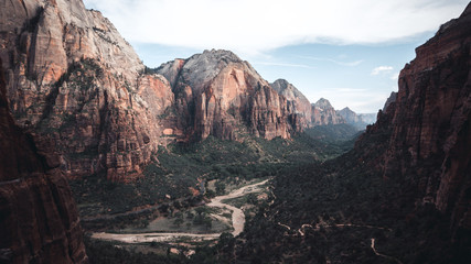 Massive cliffs in the Zion National Park, Utah, USA