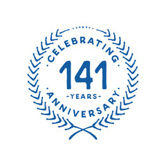 141 years design template. 141st logo. Vector and illustration.