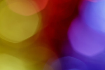 BOKEH CHRISTMAS BLURRY AND COLORFUL BACKGROUND, LIGHT LEAK WITH LENS FLARES