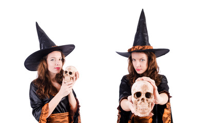 Witch isolated on the white background