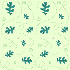 vector cartoon leaf pattern motive background