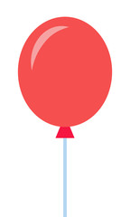 Balloon on a string vector icon flat isolated