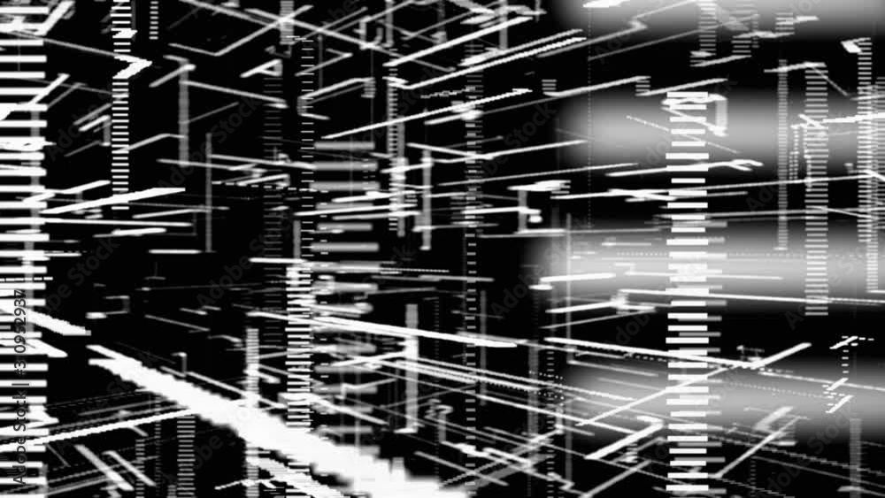 Aufkleber global economic data statistics. animation. abstract technological animation with constantly buildin
