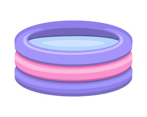 Rubber pool on white background