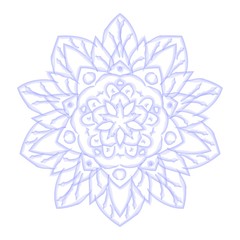 Snowflake. Clipart. Frosty pattern on a transparent background. Vector illustration