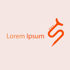 Saxophone logo design. Music instrument logo, Music jazz logo template