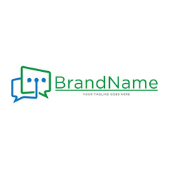 Bubble chat logo icon vector. Chat logo illustration. Simple design on white background.