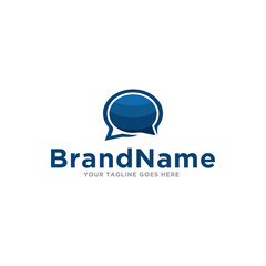 Bubble chat logo icon vector. Chat logo illustration. Simple design on white background.