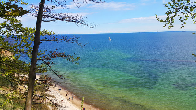 Klif Orłowo Gdynia widok, Morze Bałtyckie