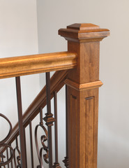 wood stairs newel handrail staircase home interior classic victorian style
