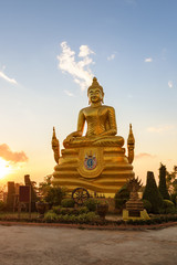 Brass Buddha Statue near the Big Buddha in Phuket, Thailand