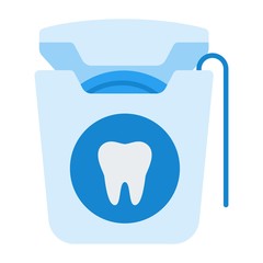 Dental floss vector icon flat isolated