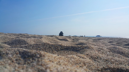 Chalkidiki Grecja plaża morze piasek niebo