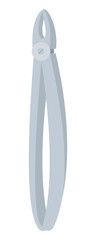 Tooth extraction forceps vector icon flat