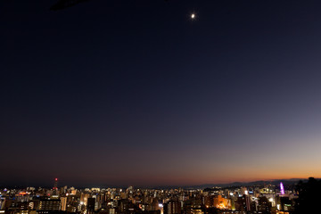 城山より見る鹿児島市街地の夜景	