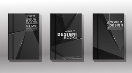 Minimal cover design. triangle overlapping with dark gray. design vector